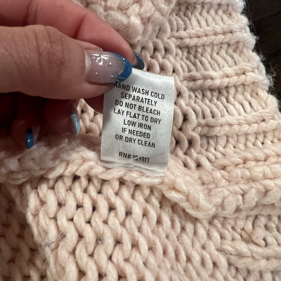 Altard State Sweater Cardigan S Pink Floral Daisy 3D Chunky Knit Statement Boho - Picture 7 of 7